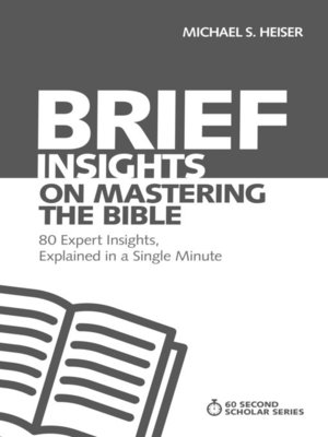 cover image of Brief Insights on Mastering the Bible
